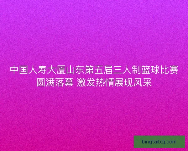 中国人寿大厦山东第五届三人制篮球比赛圆满落幕 激发热情展现风采